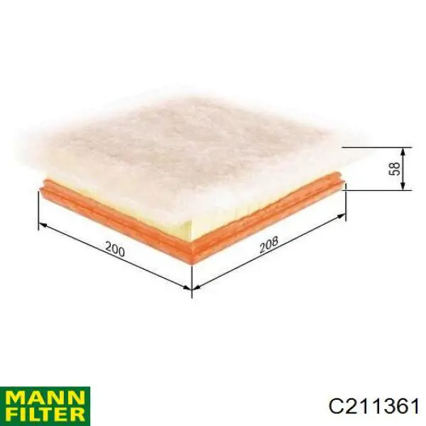 Воздушный фильтр C211361 Mann-Filter