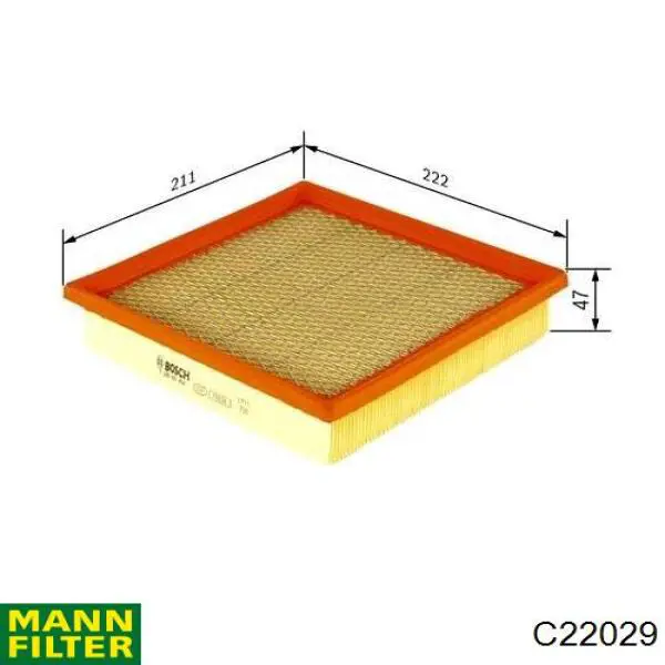 Элемент воздушного фильтра Mann-Filter C22029 цена, от 20.72 USD