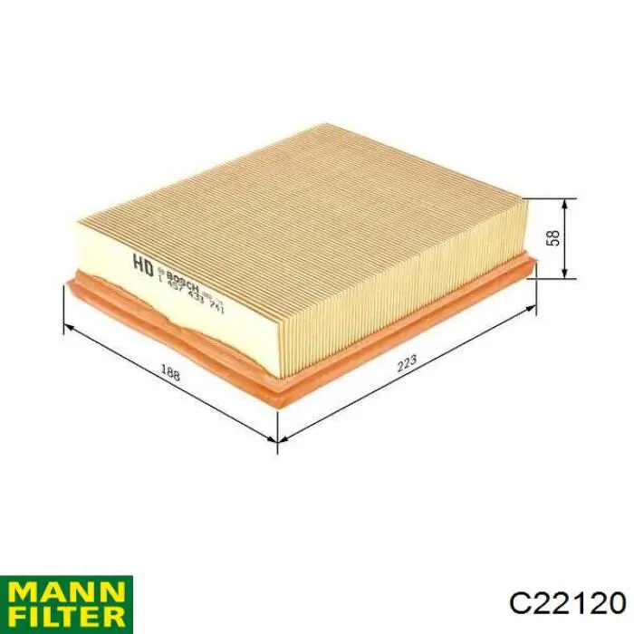 C22120 Mann-Filter Воздушный фильтр двигателя