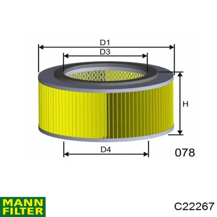 Элемент воздушного фильтра Mann-Filter C22267 цена, от 35.83 USD