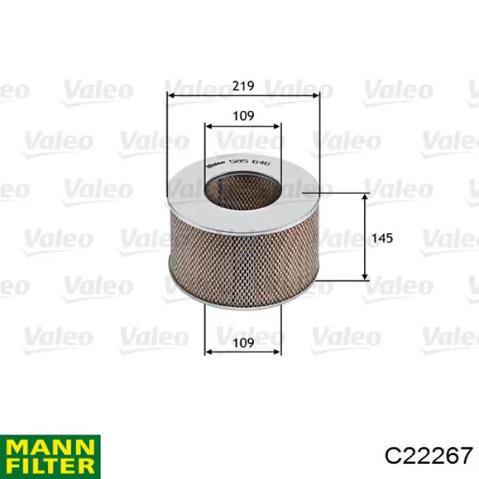 Купить C22267 Mann-Filter Автомобильный фильтр воздуха