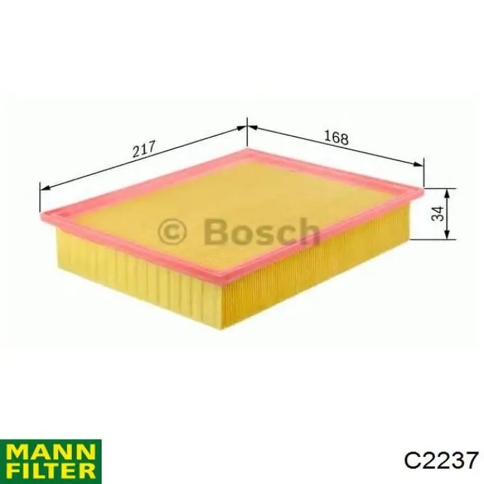 C2237 Mann-Filter Воздушный фильтр двигателя