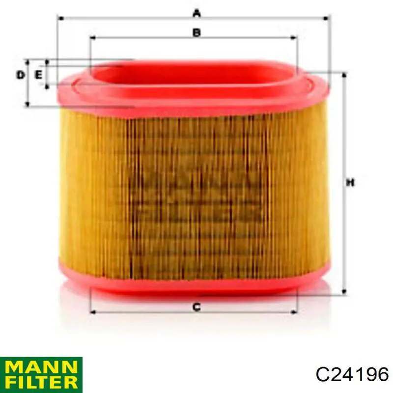 Filtro de aire C24196 Mann-Filter