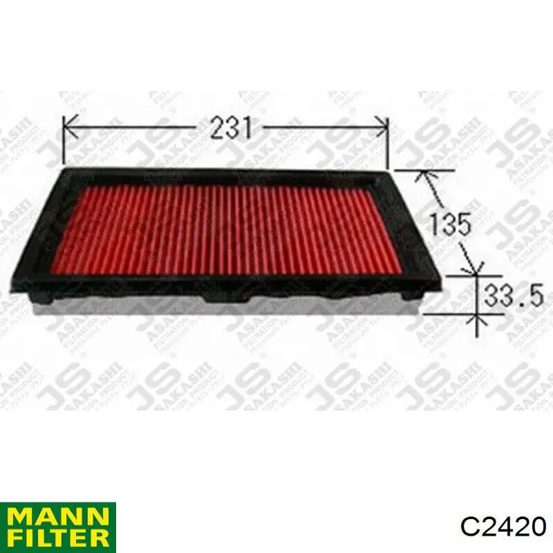 Фильтр воздушный Mann-Filter C2420