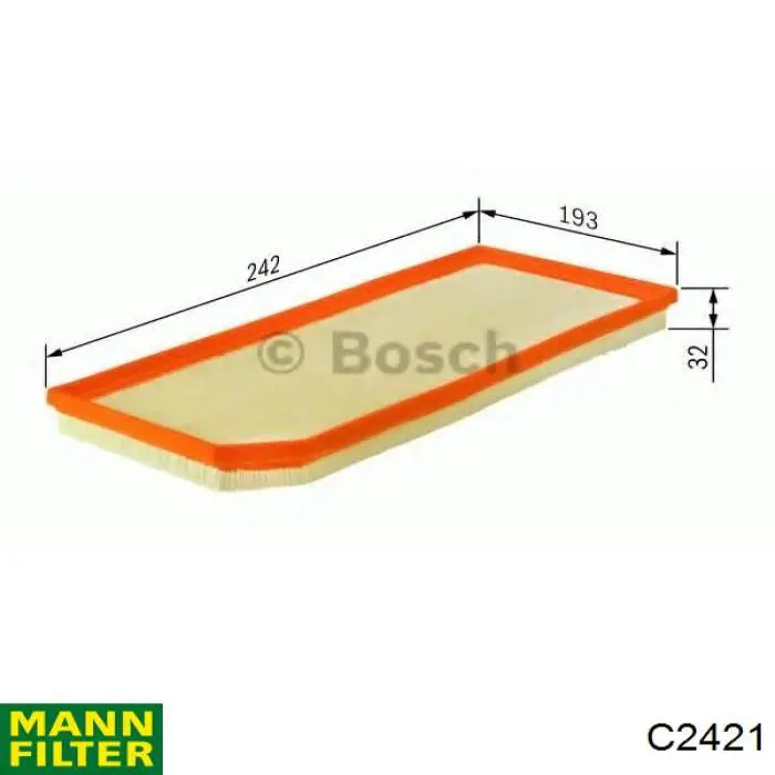 Элемент воздушного фильтра Mann-Filter C2421 цена, от 5.78 USD