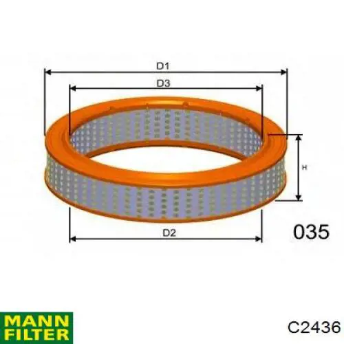 C2436 Mann-Filter воздушный фильтр