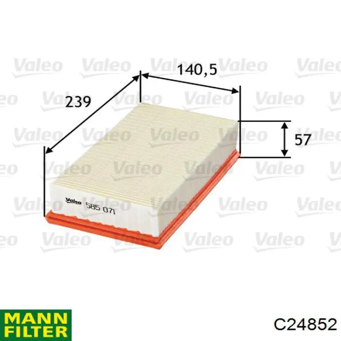 Воздушный фильтр C24852 Mann-Filter