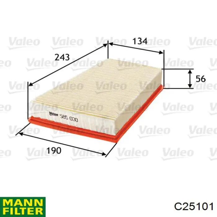 Воздушный фильтр C25101 Mann-Filter