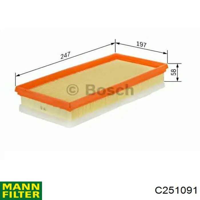 Воздушный фильтр C251091 Mann-Filter