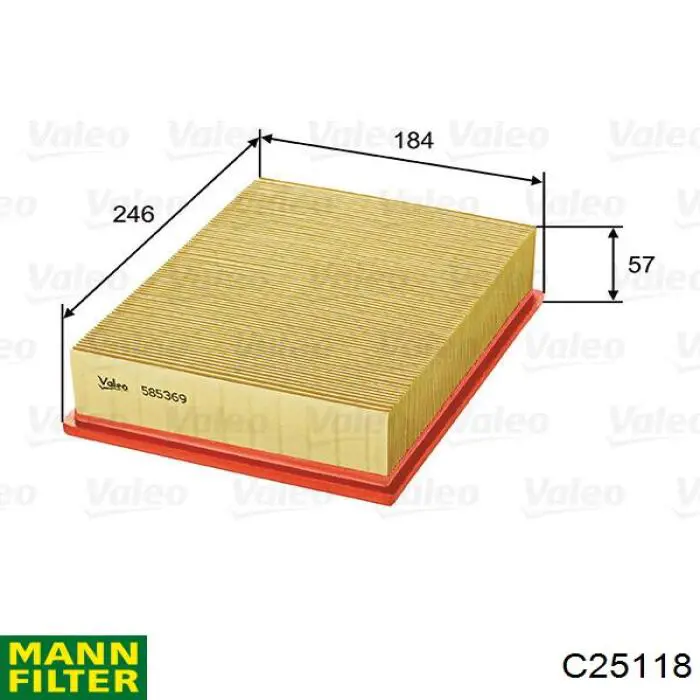 Элемент воздушного фильтра Mann-Filter C25118 цена, от 4.51 USD
