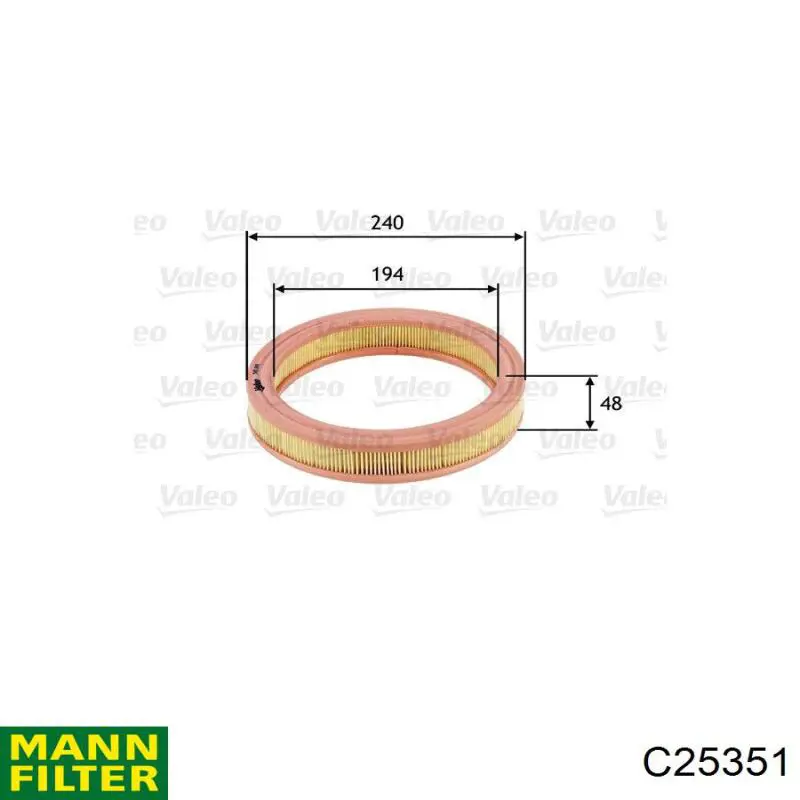 Воздушный фильтр C82433L Wanlanda