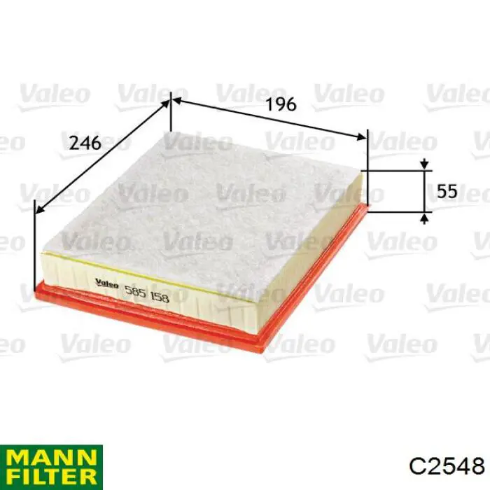 Воздушный фильтр C2548 Mann-Filter