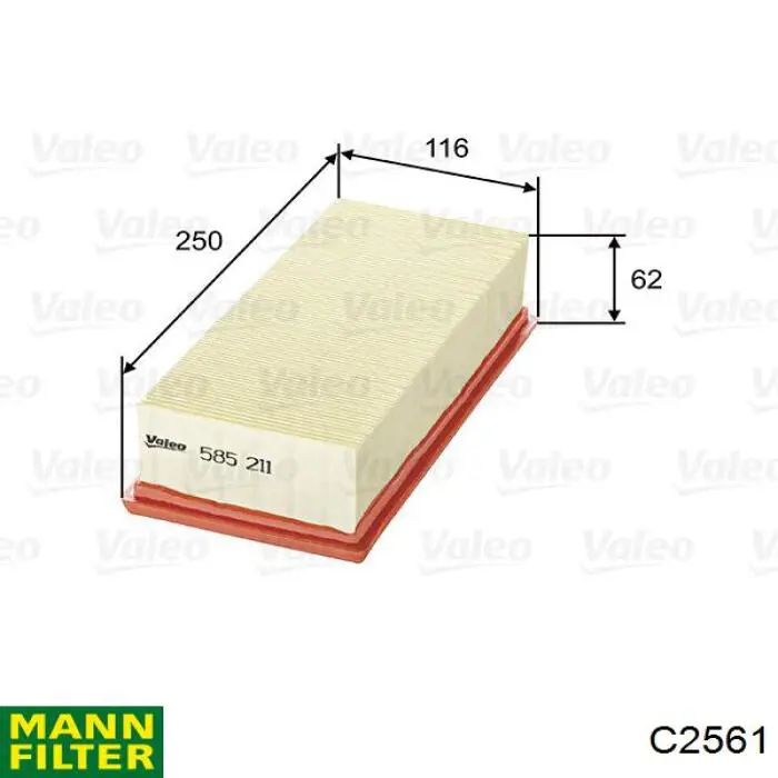 C2561 Mann-Filter Воздушный фильтр двигателя