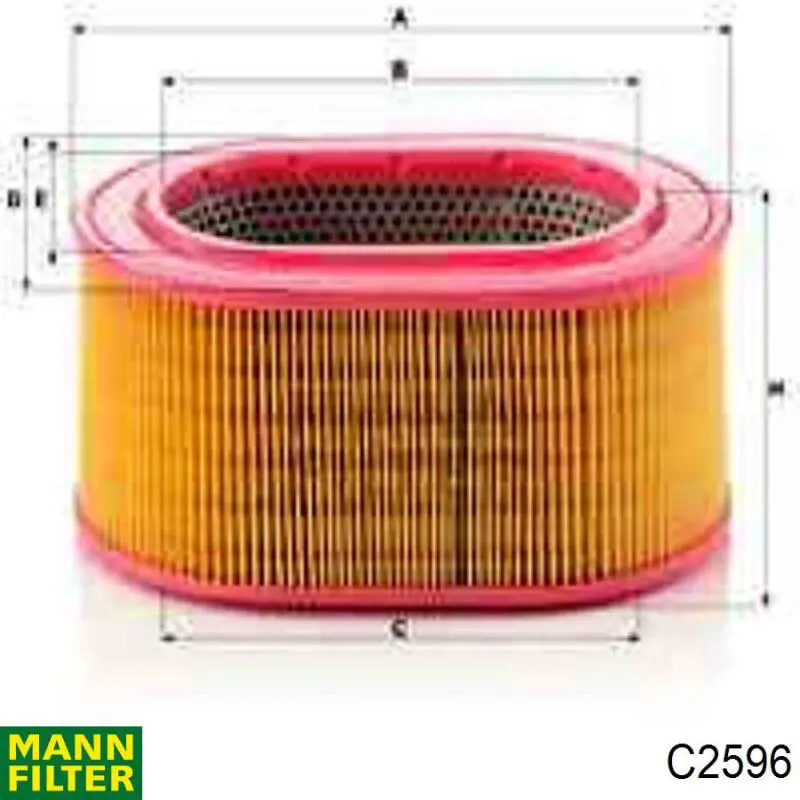 Воздушный фильтр C2596 Mann-Filter