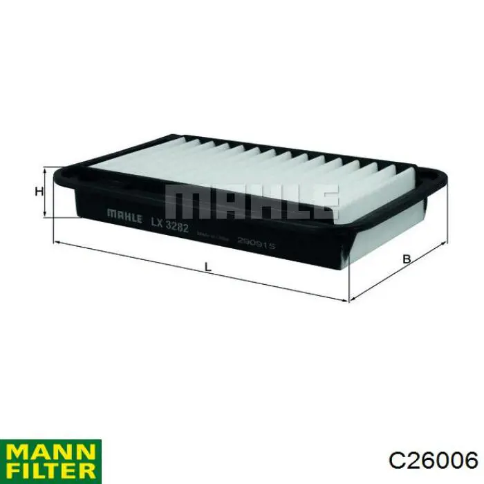 Filtro de aire C26006 Mann-Filter