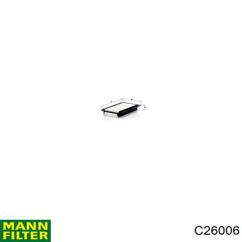 C26006 Mann-Filter Воздушный фильтр двигателя