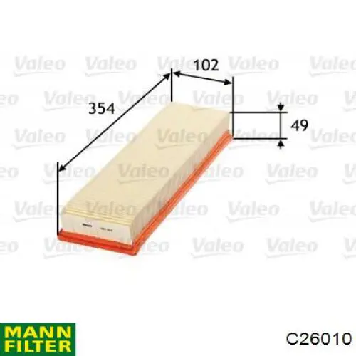 Купить C26010 Mann-Filter Автомобильный фильтр воздуха