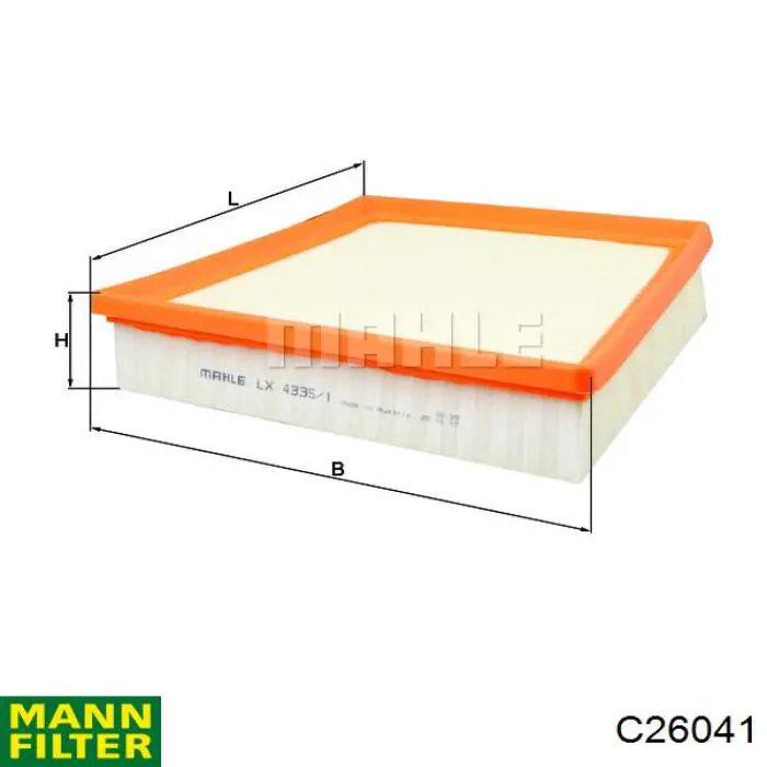 Элемент воздушного фильтра Mann-Filter C26041 цена, от 25.69 USD
