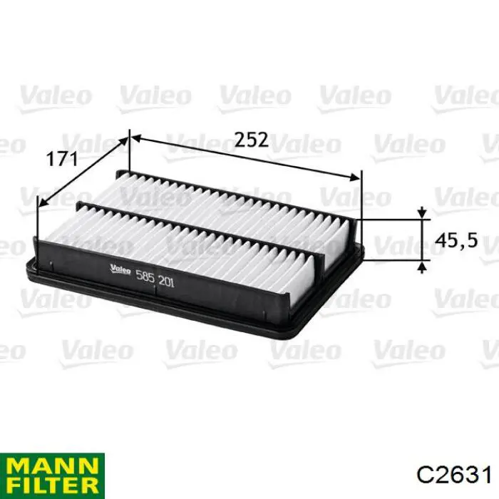 C2631 Mann-Filter Воздушный фильтр двигателя