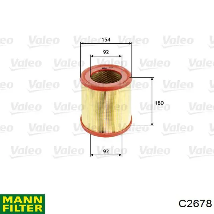 Воздушный фильтр C2678 Mann-Filter