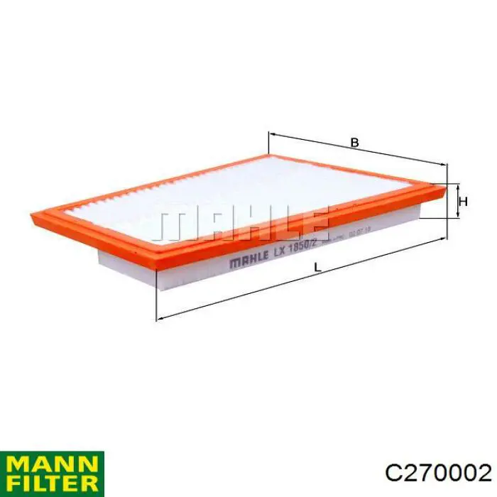Купить C270002 Mann-Filter Автомобильный фильтр воздуха