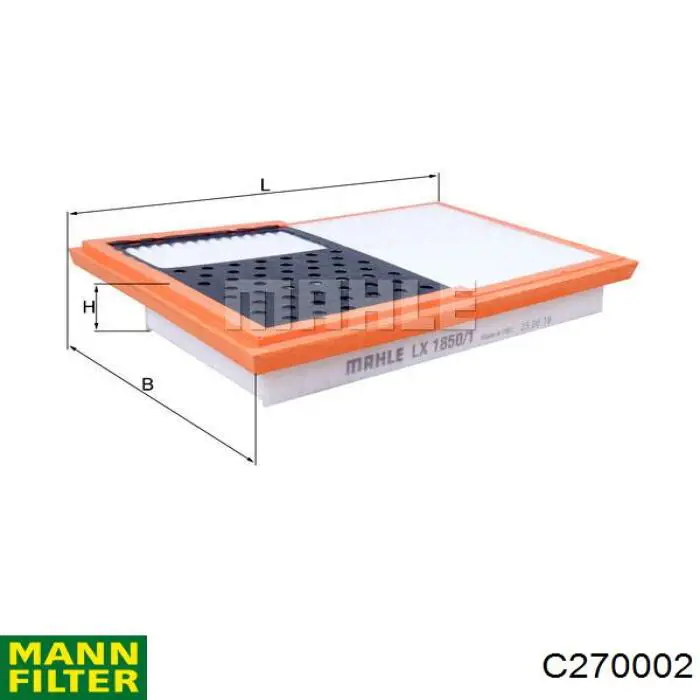 C270002 Mann-Filter Воздушный фильтр двигателя