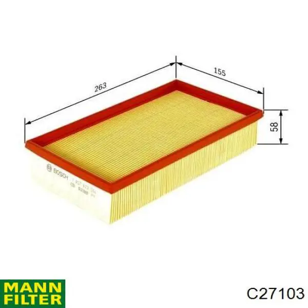 Элемент воздушного фильтра Mann-Filter C27103 цена, от 4.42 USD