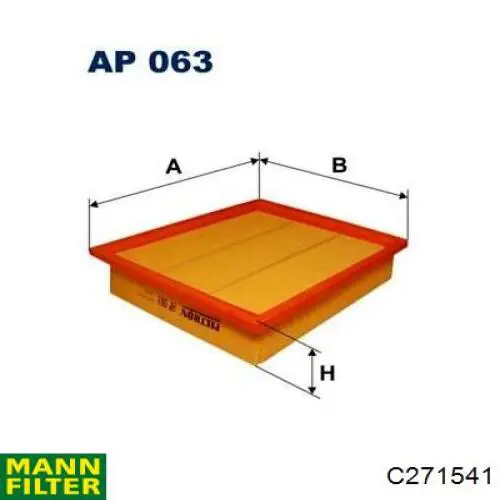Воздушный фильтр C271541 Mann-Filter