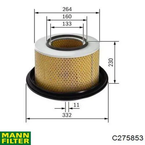 Элемент воздушного фильтра Mahle Original LX239 цена, от 85.74 USD