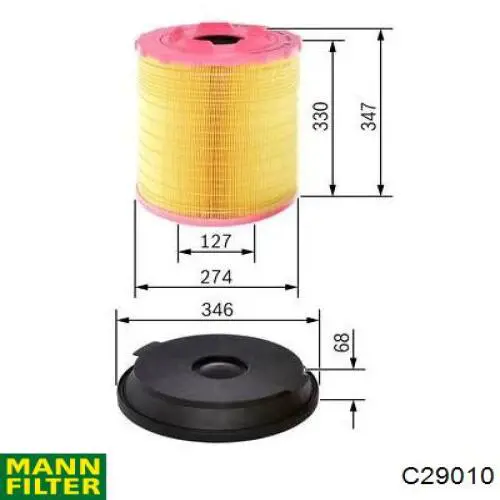 Воздушный фильтр C29010 Mann-Filter