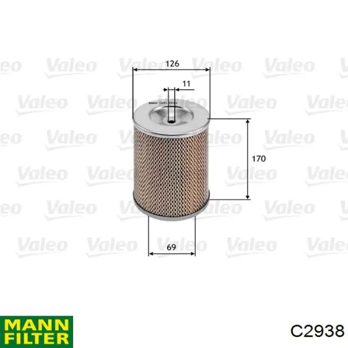 C2938 Mann-Filter воздушный фильтр