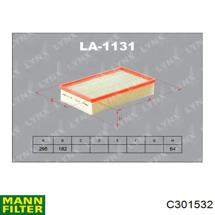 Воздушный фильтр C301532 Mann-Filter