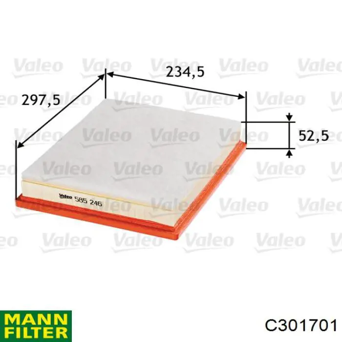 Воздушный фильтр C301701 Mann-Filter