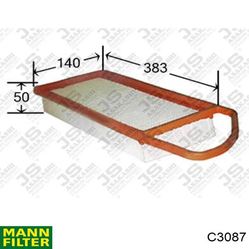Filtro de aire C3087 Mann-Filter