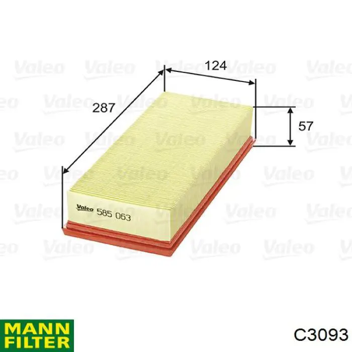Купить C3093 Mann-Filter Автомобильный фильтр воздуха