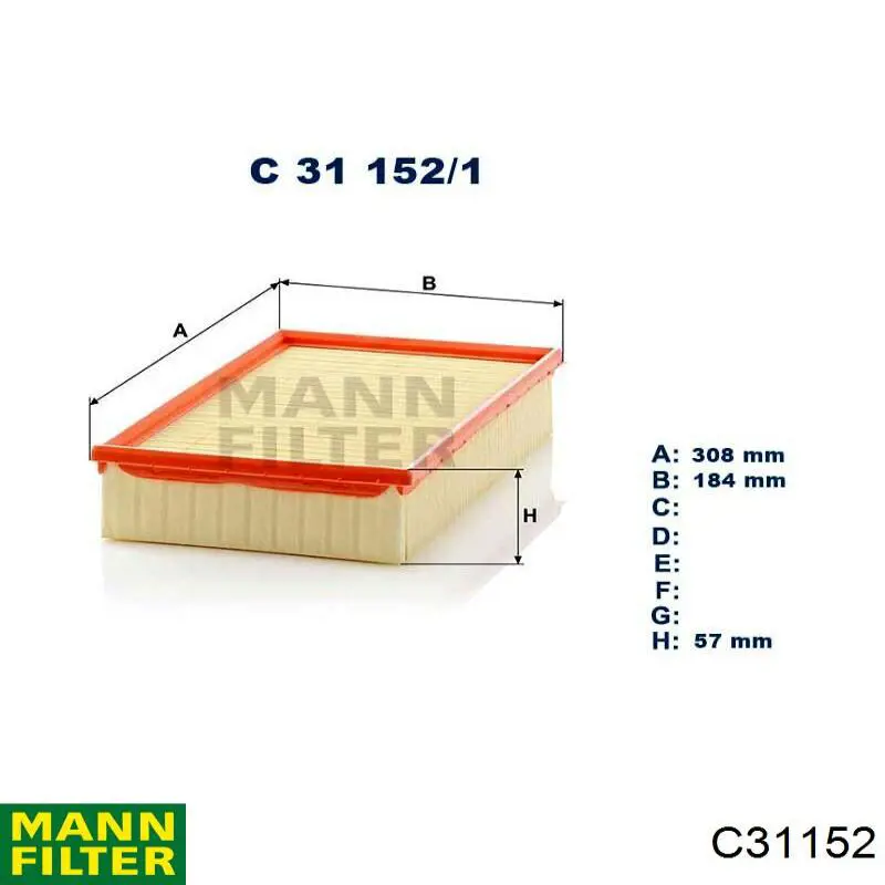 C31152 Mann-Filter воздушный фильтр