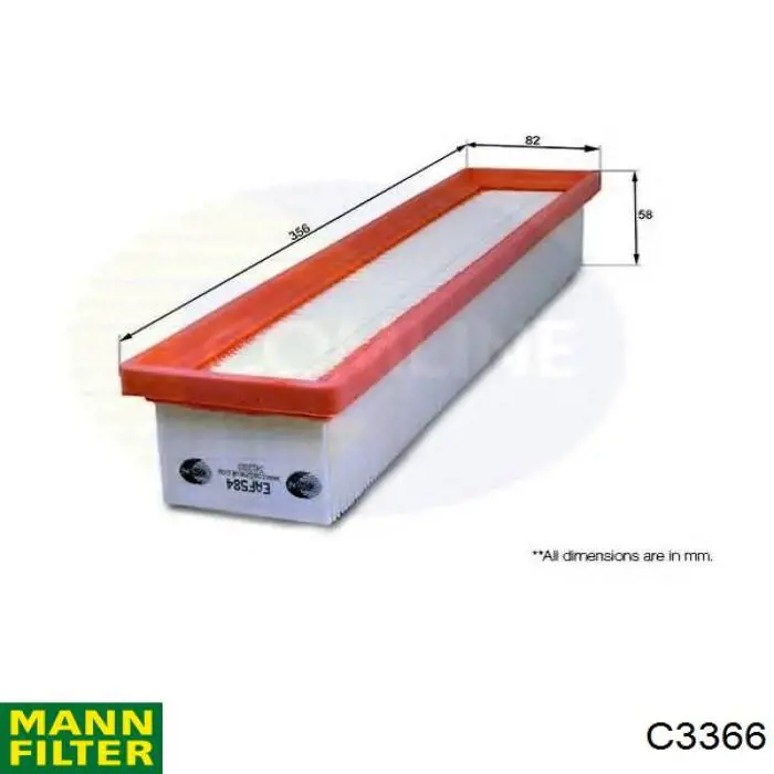 Воздушный фильтр C3366 Mann-Filter