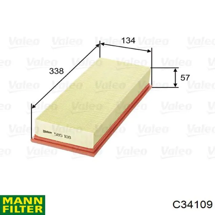 Купить C34109 Mann-Filter Автомобильный фильтр воздуха