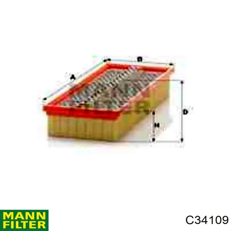 Filtro de aire C34109 Mann-Filter