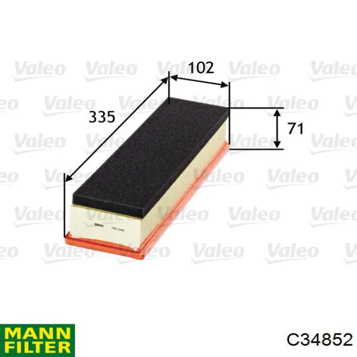 Купить C34852 Mann-Filter Автомобильный фильтр воздуха