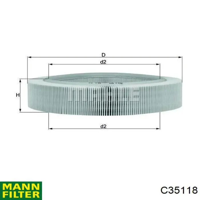 Купить C35118 Mann-Filter Автомобильный фильтр воздуха