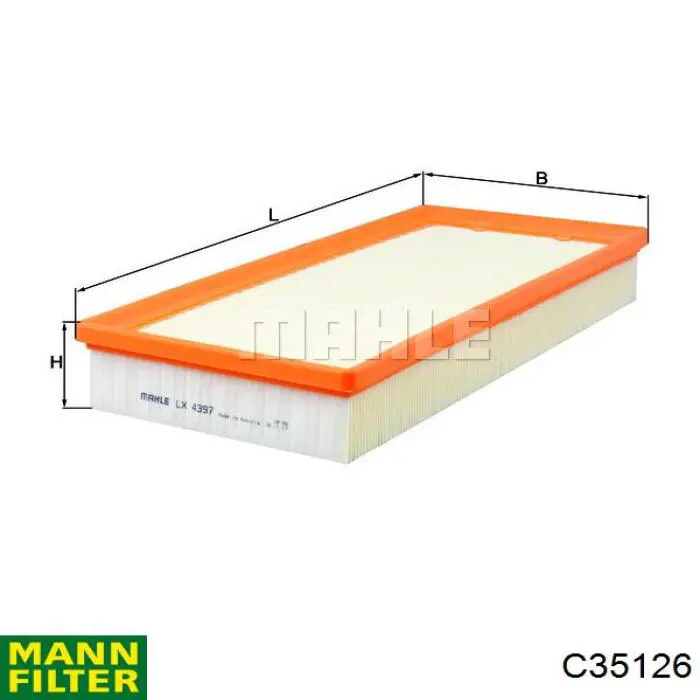Элемент воздушного фильтра Mann-Filter C35126 цена, от 26.99 USD