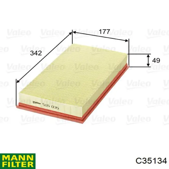 Элемент воздушного фильтра Mann-Filter C35134 цена, от 5.52 USD