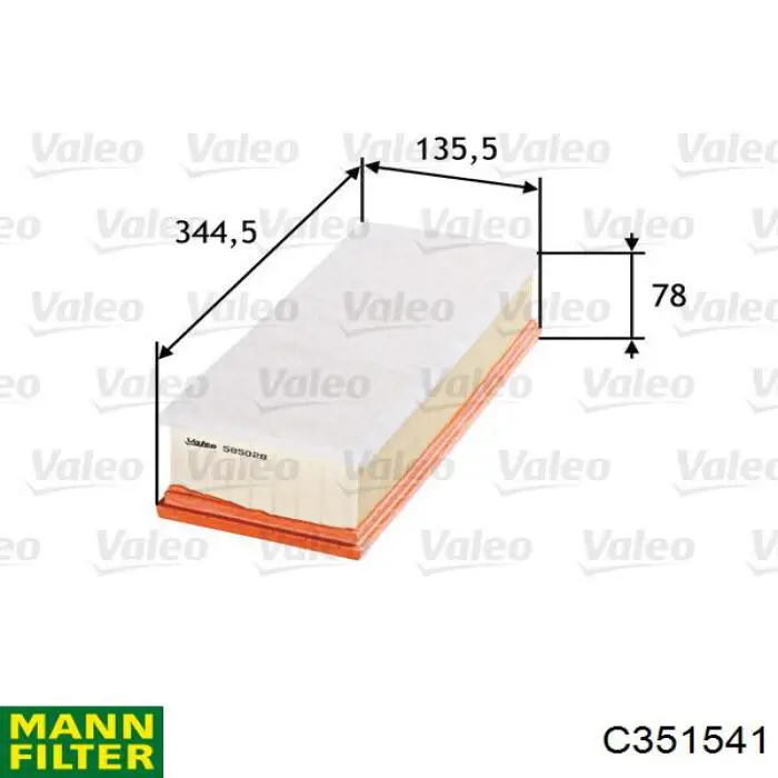 Фильтр воздушный Mann-Filter C351541