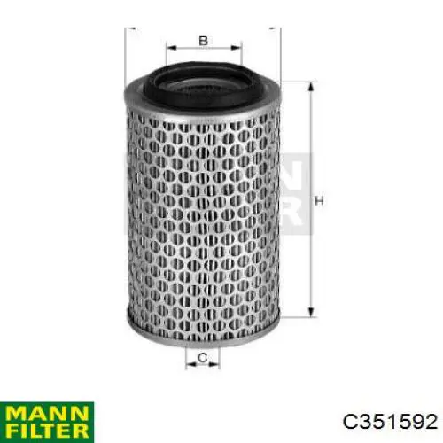 Воздушный фильтр C351592 Mann-Filter