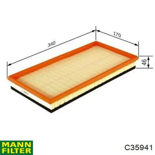 Фильтр воздушный Mann-Filter C35941