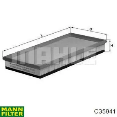 Элемент воздушного фильтра Mann-Filter C35941 цена, от 10.56 USD