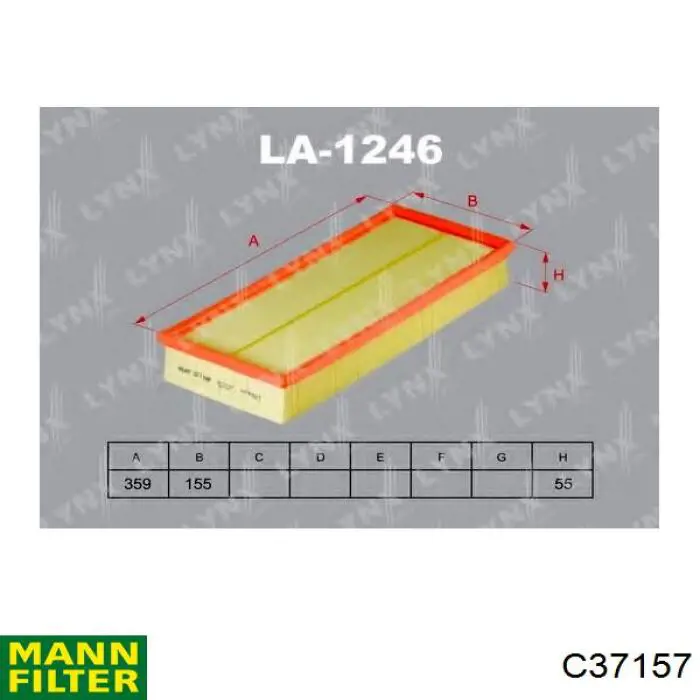 Воздушный фильтр C37157 Mann-Filter