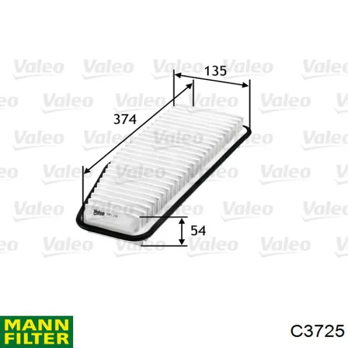 C3725 Mann-Filter Воздушный фильтр двигателя