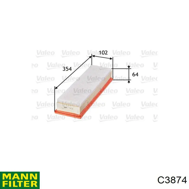 Купить C3874 Mann-Filter Автомобильный фильтр воздуха